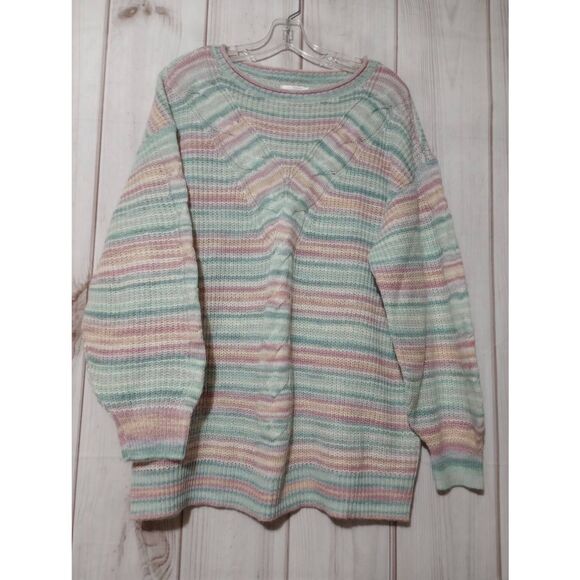 Lauren Conrad Sweater‎ Ladies Large Pink Blue - Picture 1 of 7